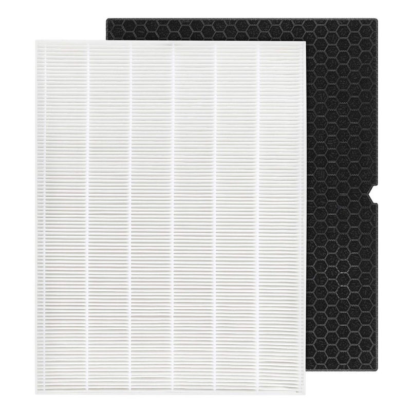 isinlive 116130 HEPA Replacement Filter H 116130 for Winix 5500-2 Plasmawave Air Purifier and Models AM80 - HEPA and Activated Carbon Filter Combo Pack - Image 1